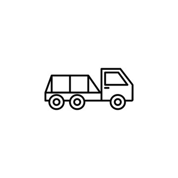 flatbed pickup icon. Element of construction machine icon for mobile concept and web apps. Thin line flatbed pickup icon can be used for web and mobile