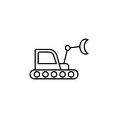 crawler crane icon. Element of construction machine icon for mobile concept and web apps. Thin line crawler crane icon can be used for web and mobile