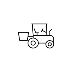 bucket loader icon. Element of construction machine icon for mobile concept and web apps. Thin line bucket loader icon can be used for web and mobile