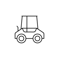 compact tractor icon. Element of construction machine icon for mobile concept and web apps. Thin line compact tractor icon can be used for web and mobile