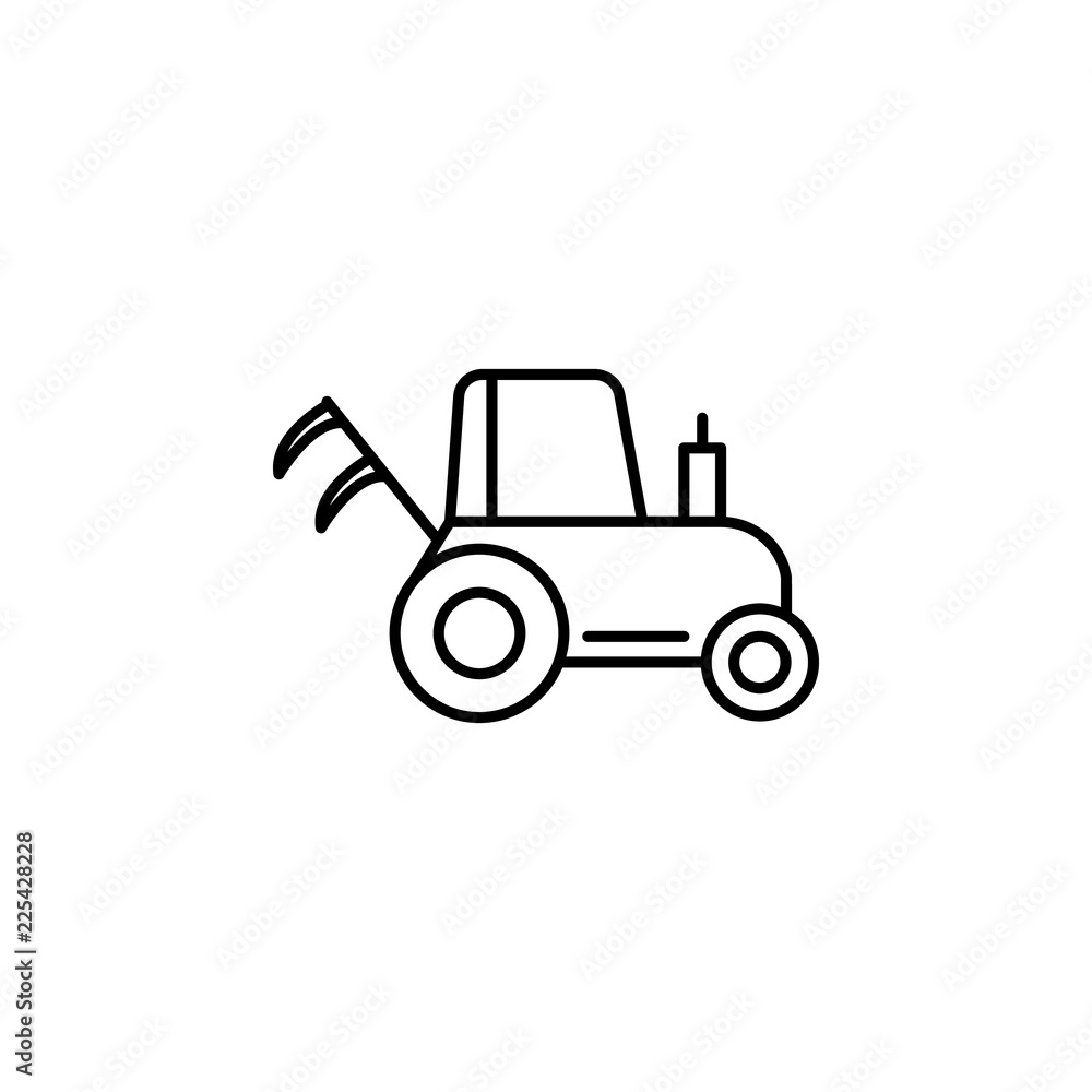 Poster farm cultivator icon. element of construction machine icon for mobile concept and web apps. thin lin