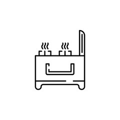 burner oven icon. Element of temperature control equipment for mobile concept and web apps illustration. Thin line icon for website design and development