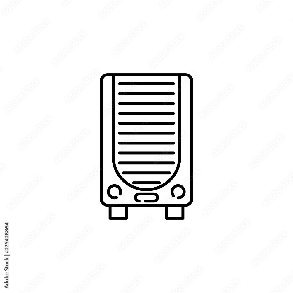 Poster electric heater icon. element of temperature control equipment for mobile concept and web apps illus