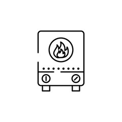 electric heater icon. Element of temperature control equipment for mobile concept and web apps illustration. Thin line icon for website design and development
