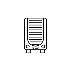 electric heater icon. Element of temperature control equipment for mobile concept and web apps illustration. Thin line icon for website design and development