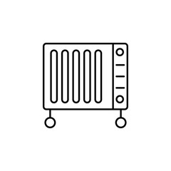 electric heater icon. Element of temperature control equipment for mobile concept and web apps illustration. Thin line icon for website design and development