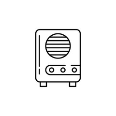 electric heater icon. Element of temperature control equipment for mobile concept and web apps illustration. Thin line icon for website design and development