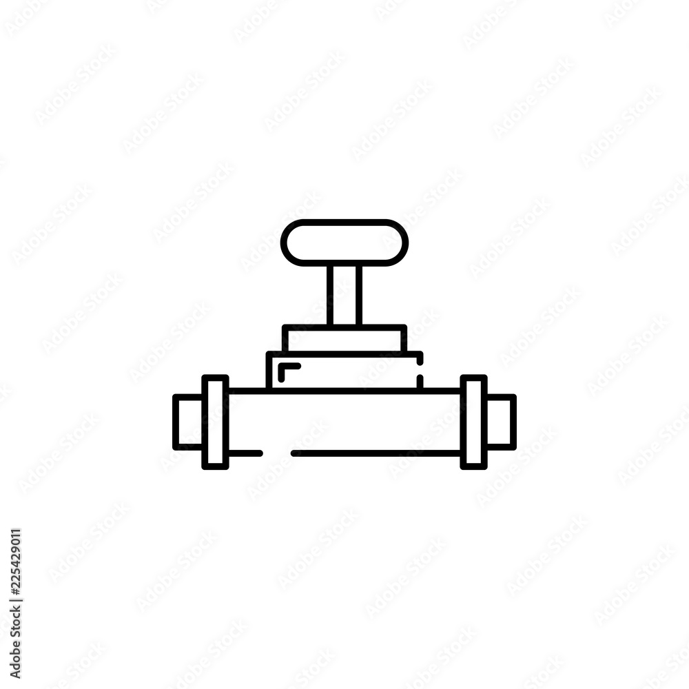 Poster gas pipeline icon. element of temperature control equipment for mobile concept and web apps illustra