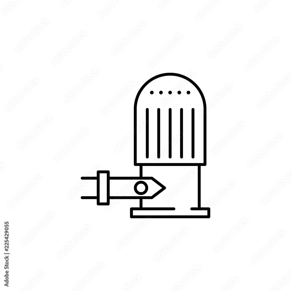 Poster heat controller, radiator valve icon. element of temperature control equipment for mobile concept an