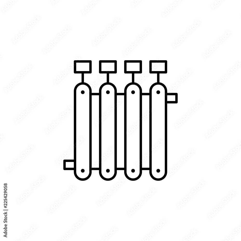Poster heater core icon. element of temperature control equipment for mobile concept and web apps illustrat