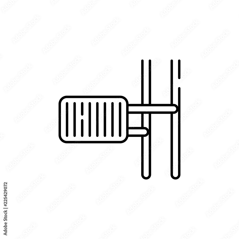 Poster heater core icon. element of temperature control equipment for mobile concept and web apps illustrat