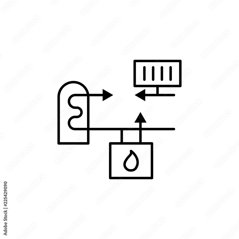 Aufkleber heating panel, heating system icon. element of temperature control equipment for mobile concept and 