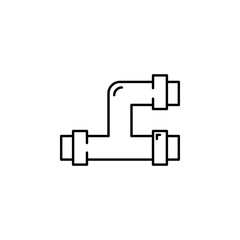 gas pipeline icon. Element of temperature control equipment for mobile concept and web apps illustration. Thin line icon for website design and development