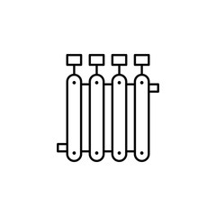 heater core icon. Element of temperature control equipment for mobile concept and web apps illustration. Thin line icon for website design and development
