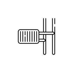heater core icon. Element of temperature control equipment for mobile concept and web apps illustration. Thin line icon for website design and development