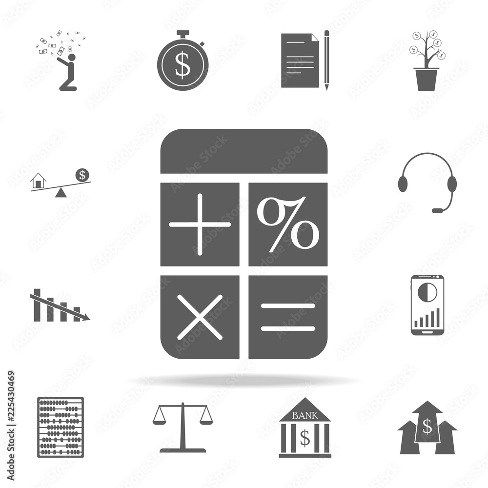 Poster calculator icon. finance icons universal set for web and mobile