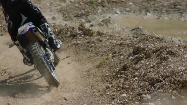Freestyle Motocross Rider Turns Corner