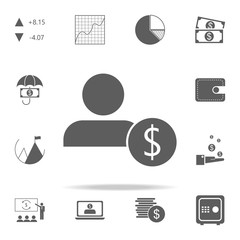 man and money icon. Finance icons universal set for web and mobile