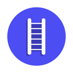 stairs icon in badge style. One of fire guard collection icon can be used for UI, UX