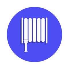 Fire hose icon in badge style. One of fire guard collection icon can be used for UI, UX