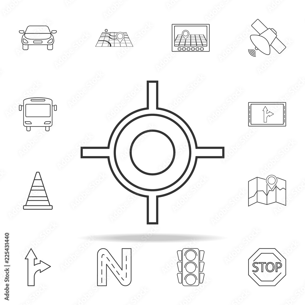 Poster target icon. navigation icons universal set for web and mobile