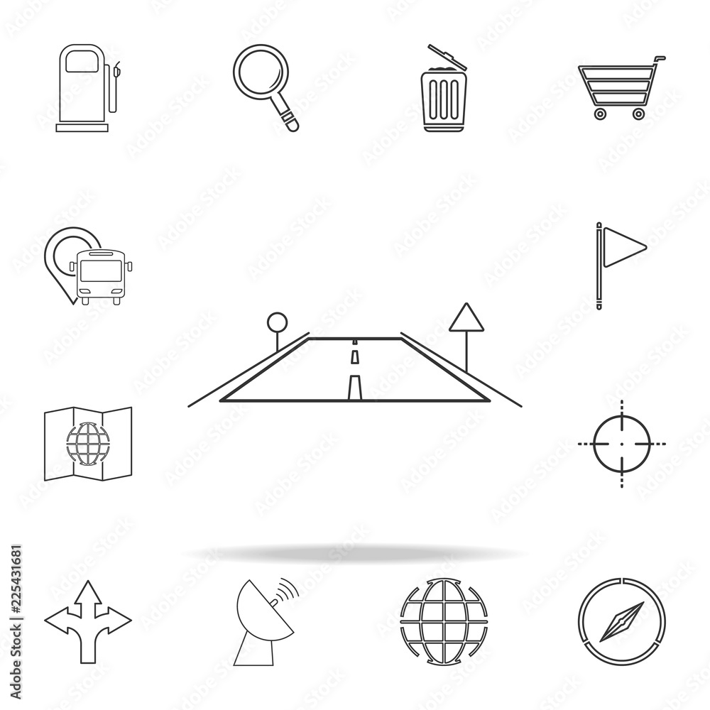 Poster 3d road icon. navigation icons universal set for web and mobile