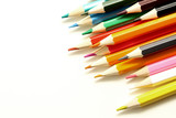 Wooden pencil color on white background