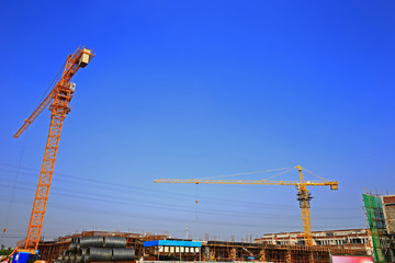 The construction of buildings under construction