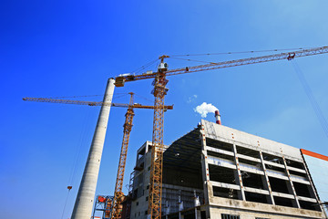 The construction of buildings under construction
