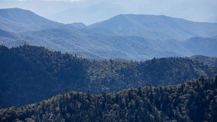 Scenics in the Great Smoky Mountains from Alum Cave trail to Mount Le Conte