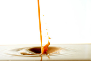 Chocolate drink on white background