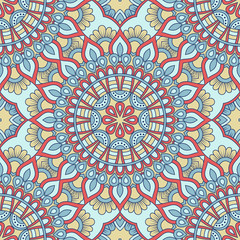 Hand drawn ornamental seamless pattern