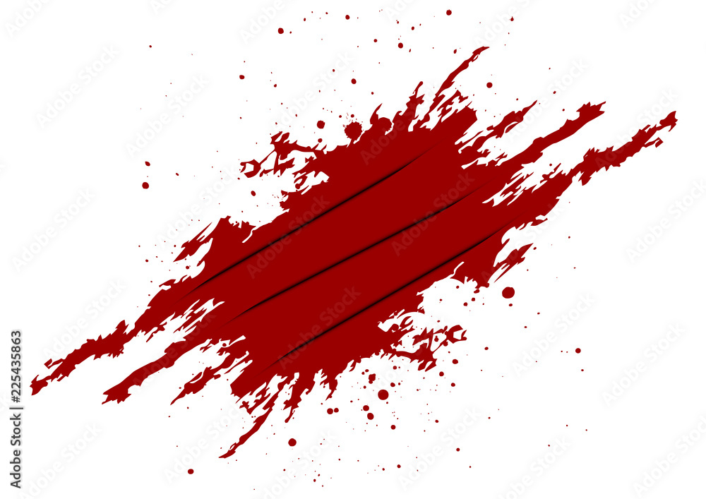 Poster abstract vector splatter red color with craw background. illustration vector design