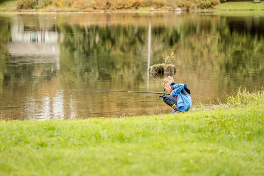 little boy fishing 