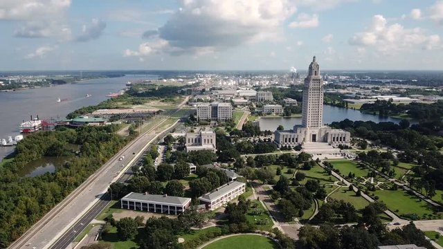 Blue Skies at the State Capital Building Baton Rouge Louisiana