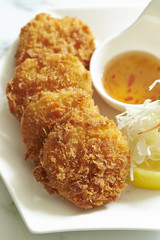 Croquette with sweet chili sauce 