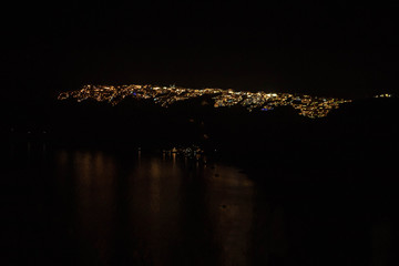 Obraz premium Oia at night, Santorini Greece