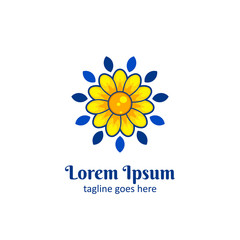 Sunflower fresh logo icon symbol illustration vector