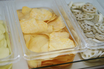 potato chips in a bowl