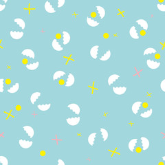 Eggs background. Seamless pattern. Vector.