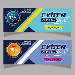 Fototapeta premium modern banner cyber monday