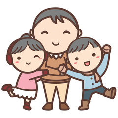  親子家族(父息子娘)