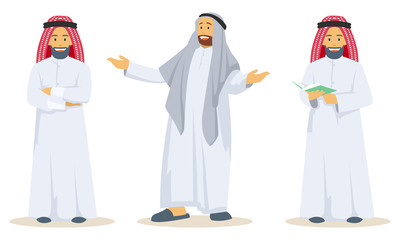 Set of people wearing religious clothes