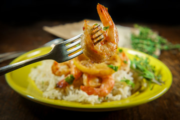 Lemon Shrimp Rice