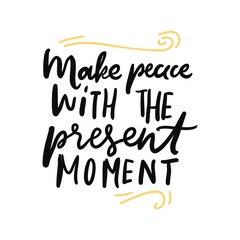 Mantra. Hand lettering illustration poster