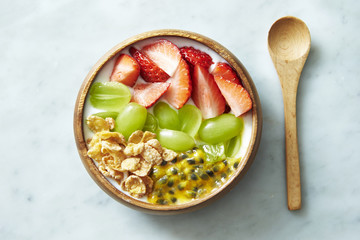 Cereal with fruits 