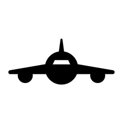 Plane icon vector, solid illustration, pictogram isolated on white