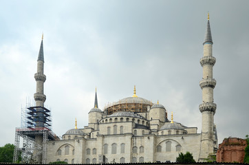 Fototapeta na wymiar Sultan ahmed mosque (Blue mosque) 