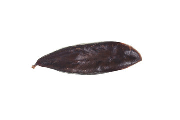 Carob pod isolated on white background