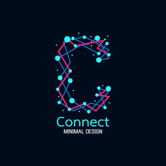 Abstract network connection. icon logo design. Vector Illustration